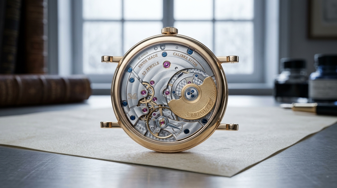 luxury mechanical watch detail