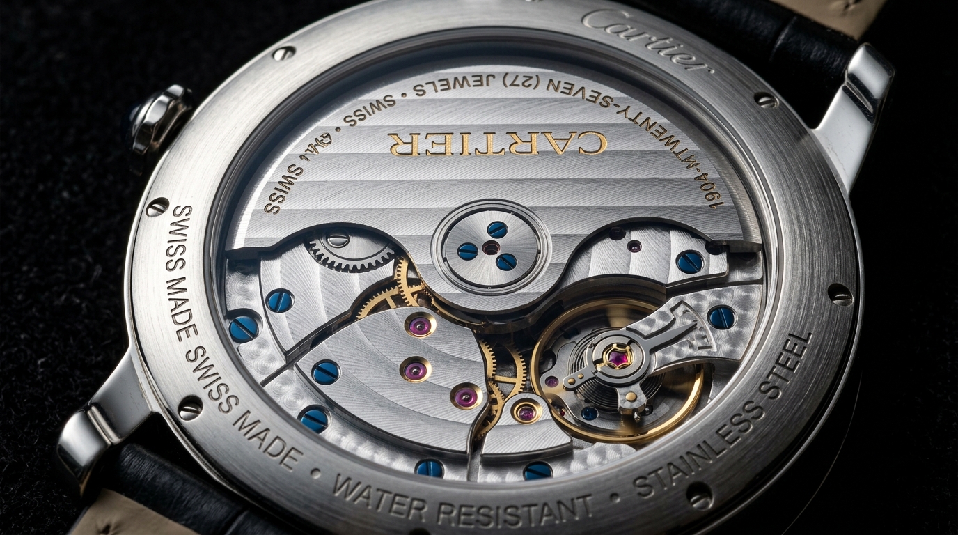 luxury mechanical watch detail